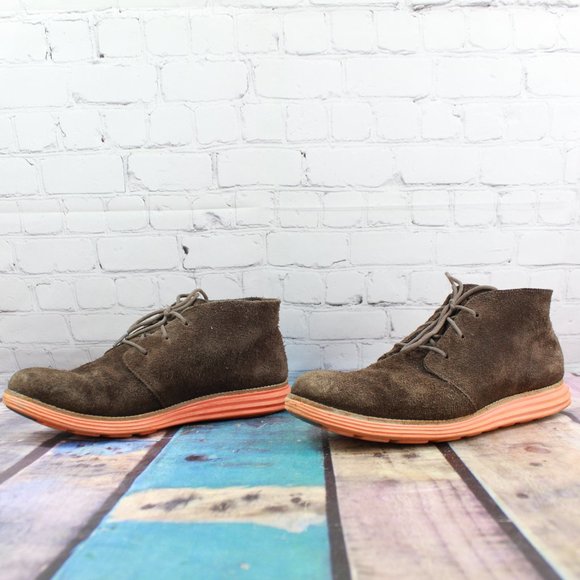Cole Haan LunarGrand Woodbury Brown Suede Chukka Boots Size 11 M - Picture 2 of 9